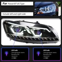 Feux de voiture pour Passat B7, projecteur de phare, lentille 2011-2015, signal dynamique, phare LED, feux de jour, accessoires automobiles