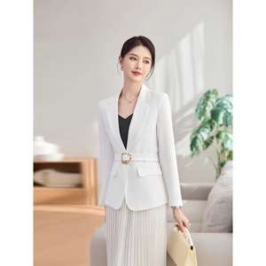 Women's Suit <b>Set</b> With Pleated Skirt Full Sleeve Anti-Wrinkle <b>Office</b> Lady Commute Wear - Product Image 3