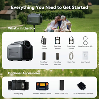 Aire Acondicionado Portátil para Camping, 5100 BTU, Frío/Calor, Frecuencia Variable, Control Remoto, Funciona con Batería, para Uso en Exteriores y Automóviles