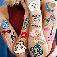Autocollants de tatouage temporaires imperméables pour enfants, transfert à l'eau personnalisé