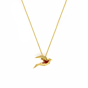 [Exposición Internacional de Joyería de Hong Kong] Exquisito Collar de Amor de Inspiración Oriental Chapado en Oro con Detalles de Gemas - Product Image 1