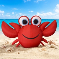 Crabe Gonflable Publicitaire en Tissu Oxford pour Décorations Extérieures, Taille Personnalisable, Alimentation par Prise