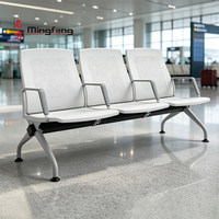 Chaise d'attente publique en mousse PU facile à nettoyer, modulaire 1 à 5 places, idéale pour aéroports, hôpitaux, banques et halls publics - Offre Spéciale