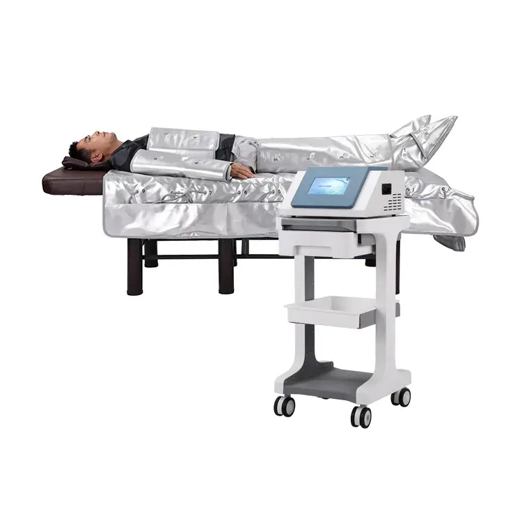 Macchina per pressoterapia per drenaggio linfatico per il rimodellamento del corpo 3 IN 1 EMS coperta riscaldante dimagrante per il corpo a infrarossi Presoterapia