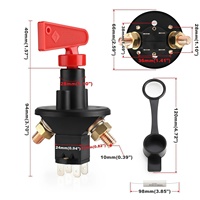 Interruptor Rotatorio de Desconexión de Batería 12V 24V de Alta Corriente para Coche, RV, Yate, Marino, Piezas de Modificación Anti-Fugas