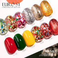 Boîte cadeau de Noël professionnelle Euro St, gel couleur pour manucure, art des ongles, vernis brillant diamant, gel UV