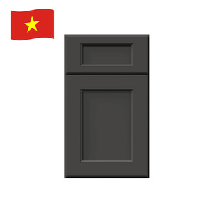 Armoires de cuisine modernes de style shaker avec glissières de tiroirs et charnières, rangement modulaire en bois, quincaillerie à fermeture douce, montage facile - Product Image 1