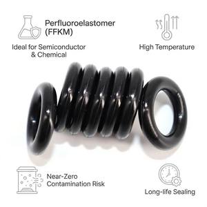 Juntas Tóricas de Perfluoroelastómero FFKM de Ultra Alta Pureza, Rango de Temperatura -18-350 °C, Certificación ISO 9001:<span class=keywords><strong>2015</strong></span>/RoHS - Product Image 3
