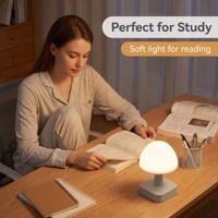Lampe de chevet LED rechargeable à commande tactile, affichage de l'horloge numérique, lumière de nuit à 3 couleurs, lampe sans fil à piles pour chambre à coucher, chambre d'enfant