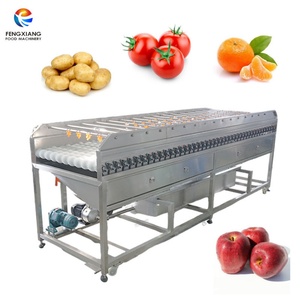 Vegetable and Fruit Roller Brush Washer Tomato Citrus Apple Tomato Roller Brush <b>Cleaner</b> Machine with Pressure <b>Spray</b> - Product Image 1
