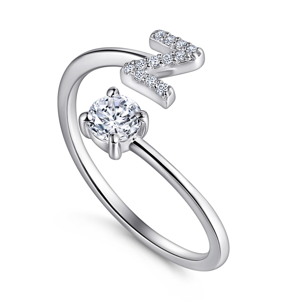 925 Sterling Silver Fashion Ring with Adjustable Size 26