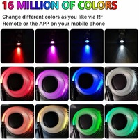 LED-Glasfaser-Sternenlicht-Kit RGBW Auto-Dachhimmel-Lichtquelle mit App, mehrfarbig und blendend mit 7 Beleuchtungsmodi