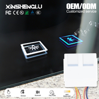Interrupteur tactile sans fil OEM ODM pour miroir LED, intensité réglable, CCT ajustable, contrôle musical |   Interrupteur à capteur 12V DC