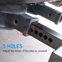 AMBITION Nouveau marchepied de remorquage en acier au carbone de haute qualité, antidérapant et antirouille, compatible avec récepteur de 2 pouces, longueur 23,5 pouces, capacité de charge 500 kg