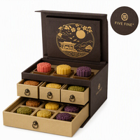 Boîte Cadeau de Luxe Haut de Gamme pour Gâteaux de Lune du Festival de la Mi-Automne en Papier Rigide Spécial avec Laminage Mat - Emballage Personnalisable