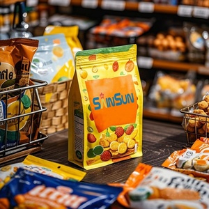 Pochette alimentaire personnalisée avec fermeture éclair latérale pour fruits secs, cacahuètes, noix, noix de pin, mélange de noix de cajou, emballage de sushi et de lait - Product Image 3