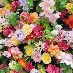 Murs de fleurs de haute qualité pour les mariages et les fêtes, rouleaux de 8x8 pieds, murs de fleurs artificielles en tissu pour les fêtes - Product Image 4