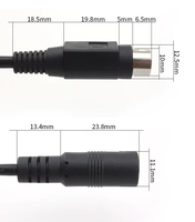 Câble d'alimentation Mini Din 4 broches 3 broches : Adaptateur DC 5.5*2.1 pour projets de systèmes de surveillance de sécurité CCTV DVR et d'enregistrement industriel
