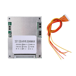 Carte de protection de chargeur de batterie au lithium BMS 16S 60V 50A 18650, même port avec égalisation, contrôle de la température BMS - Product Image 1
