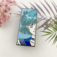 Metal Crafts Cute Sailor Moon Cartoon Girl Pin personalizado Hard Anime Black Nickel Esmalte Pin de solapa