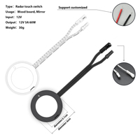 DC12V/24V tablero de madera LED Sensor táctil atenuador interruptor 5A 60W interruptor de superficie oculta para Smart Home tira de luces LED inductivas