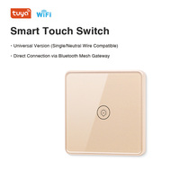 Interruptor Táctil Inteligente de Pared de 3 Ganglios Tuya WiFi Mesh, Panel de Control Inteligente Universal para Iluminación del Hogar con Cable Neutro