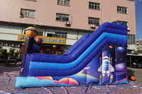 Glissière commerciale de planète maison d'arrière-cour utilisée enfants jouets château gonflable gonflable de saut de glissière de Cosmos à vendre