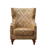 Fauteuil de salon contemporain de luxe pour salle à manger, tissu doux, style ancien français, pour mobilier d'hôtel et chaise de salon