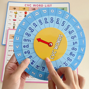 Juguetes de terapia del habla actividades educativas integrales CVC juego de palabras reloj fonética juegos para niños - Product Image 3