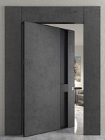 Porte extérieure en aluminium de sécurité Landsharp, élégante, avec poignée ronde, design pour maisons