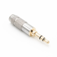 Connecteurs audio personnalisés 3,5 mm, fiches étanches 3,5 mm, prise casque stéréo plaquée or avec coque métallique, fiches à souder