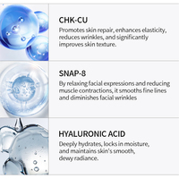 Sérum Peptidique GHK Cu SNAP-8 à Marque Blanche, Sérum aux Peptides de Cuivre, Sérum Anti-Âge pour le Visage, Hydratant et Réparateur pour les Soins de la Peau