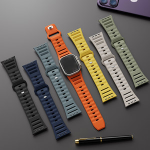 <span class=keywords><strong>Correa</strong></span> de Reloj de Silicona Suave Ultra Ancha con Diseño de Orificios Transpirables y Coloridos para <span class=keywords><strong>Apple</strong></span> <span class=keywords><strong>Watch</strong></span> Series 10 <span class=keywords><strong>8</strong></span> 9 Ultra 2 - Product Image 4