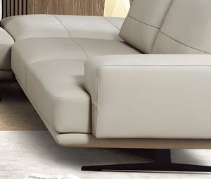 Minimalist isches mehrsitziges Leders ofa Kombination Modernes einfaches Wohnzimmer First Layer Rindsleder sofa - Product Image 3