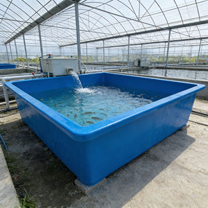 Bassin en fibre de verre FRP pour l'élevage de poissons et de crevettes, aquaponie, élevage aquacole, réservoir haute résistance - Product Image 1