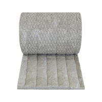 Couverture en laine de roche ignifuge industrielle de 100 mm, 50 kg, en maille métallique, matériaux d'isolation thermique, rouleau de laine de roche de qualité industrielle