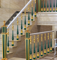 Rampes d'Escalier Intérieures Droites en Aluminium, Garde-Corps Domestiques et Privés pour Villas et Projets Hôteliers