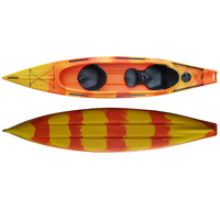 NEOKUDO Kayak assis en tandem en plastique coloré 4m Pêche Kajak Kayak de mer Océan Canoë Bateau