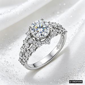 S925 Personalizado | 10 mil | 14K | Anillo de Boda de Oro Sólido de 18K con Diamante Cultivado en Laboratorio de Un Quilate, Corte Brillante, Certificado IGI, Calidad VVS-VS, para Fiesta - Product Image 2
