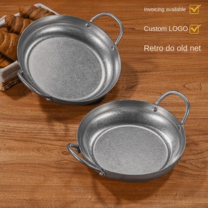 Olla <span class=keywords><strong>para</strong></span> Mariscos <span class=keywords><strong>de</strong></span> Acero Inoxidable Vintage Sin Recubrimiento, Olla Española Gruesa <span class=keywords><strong>de</strong></span> Doble Asa <span class=keywords><strong>para</strong></span> Langostinos, Pollo Frito, Plato <span class=keywords><strong>para</strong></span> Hot Pot - Product Image 2