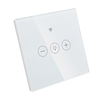 Interrupteur mural intelligent WiFi tactile de luxe à intensité variable pour la domotique, compatible avec la télécommande
