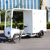 Quadricycle électrique robuste à 4 roues avec caisse fermée pour la livraison de colis sur le dernier kilomètre – Vélo électrique pour coursiers et logistique postale