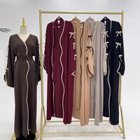 Cardigan confortable et tendance, robe à manches longues, vêtements européens et américains respirants, robe pour femmes, musulmane