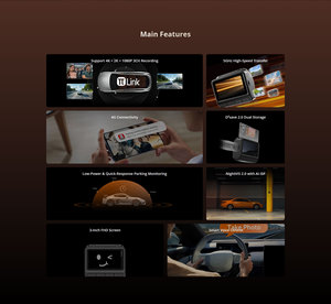 Dpai กล้อง Z60ติดรถยนต์4G สวีทคู่และสามชุดอุปกรณ์บันทึกวิดีโอพร้อมฟังก์ชัน WDR - Product Image 2