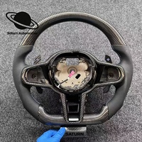 Volant en fibre de carbone G01 G05 X3 X5 G06 G11 G14 G29 G25 G32 G20 G28 G30 G38 G60 G70 F90 M3 M4 M5 M6 F10 F30 LCI CS pour BMW