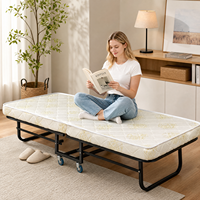 Lit pliant avec cadre en maille, vente en gros, base de matelas pliable portable pour la maison et la chambre à coucher, directement de l'usine