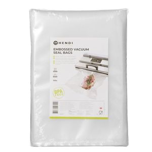 HENDI 100-Piece Vacuum Seal Embossed <b>Bags</b> 250x350mm <b>Special</b> <b>Purpose</b> <b>Cases</b> - Product Image 1