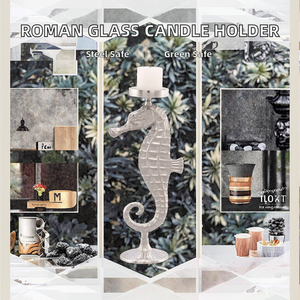 Farol de Acero Inoxidable Ecológico Hecho a Mano para Decoración del Hogar, Diseño Navideño Francés Simple de Columna Romana - Product Image 2