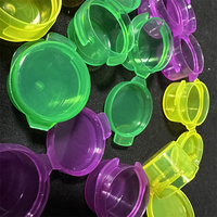 Couleurs personnalisées 3ml Flip Top Crème Mini Récipient Pot en plastique avec couvercle à charnière pour l'emballage d'échantillon cosmétique