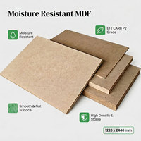 Meilleures ventes : Panneau MDF brut/panneau MDF mélaminé UV 18 mm, résistant à l'humidité, certification FDA pour armoires de cuisine/placards